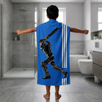 Kids 350 GSM Cotton Bath Towel | Cricket Batsman Print