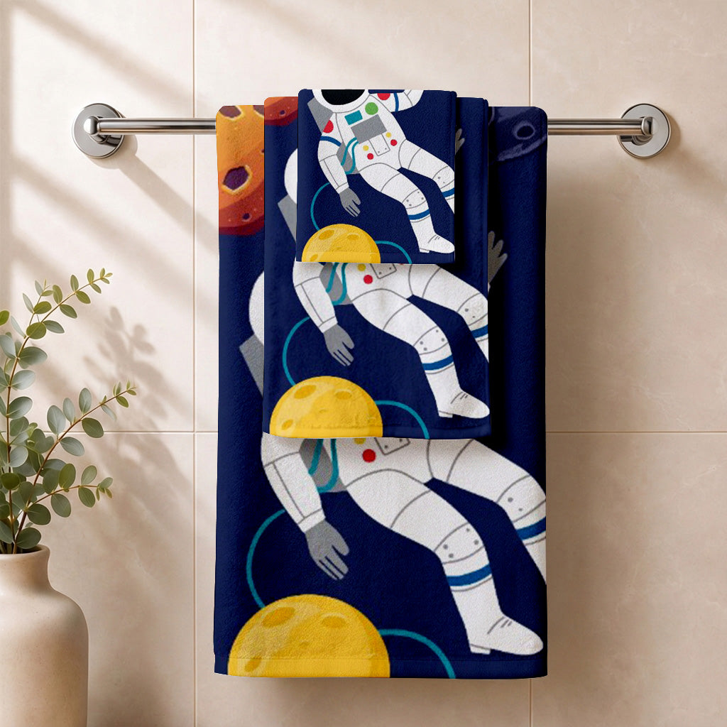Kids 350 GSM Cotton Bath Towel | Space Explore Print