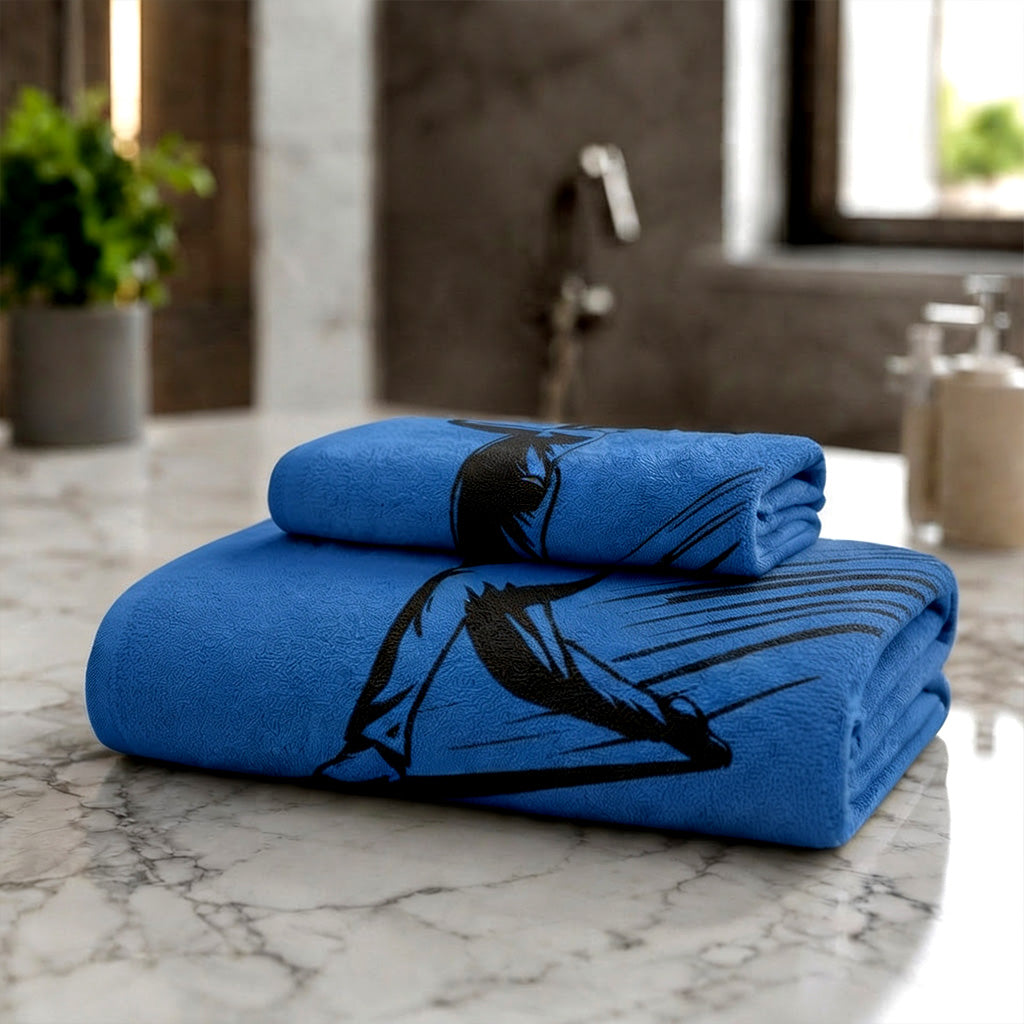 Kids 350 GSM Cotton Bath Towel | Cricket Bowler Print