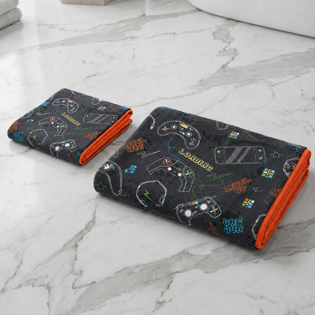 Kids 350 GSM Cotton Face Towel | Gaming Print