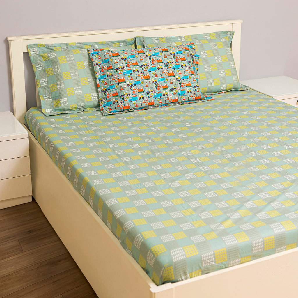 Big Diggers Fitted Sheet Set