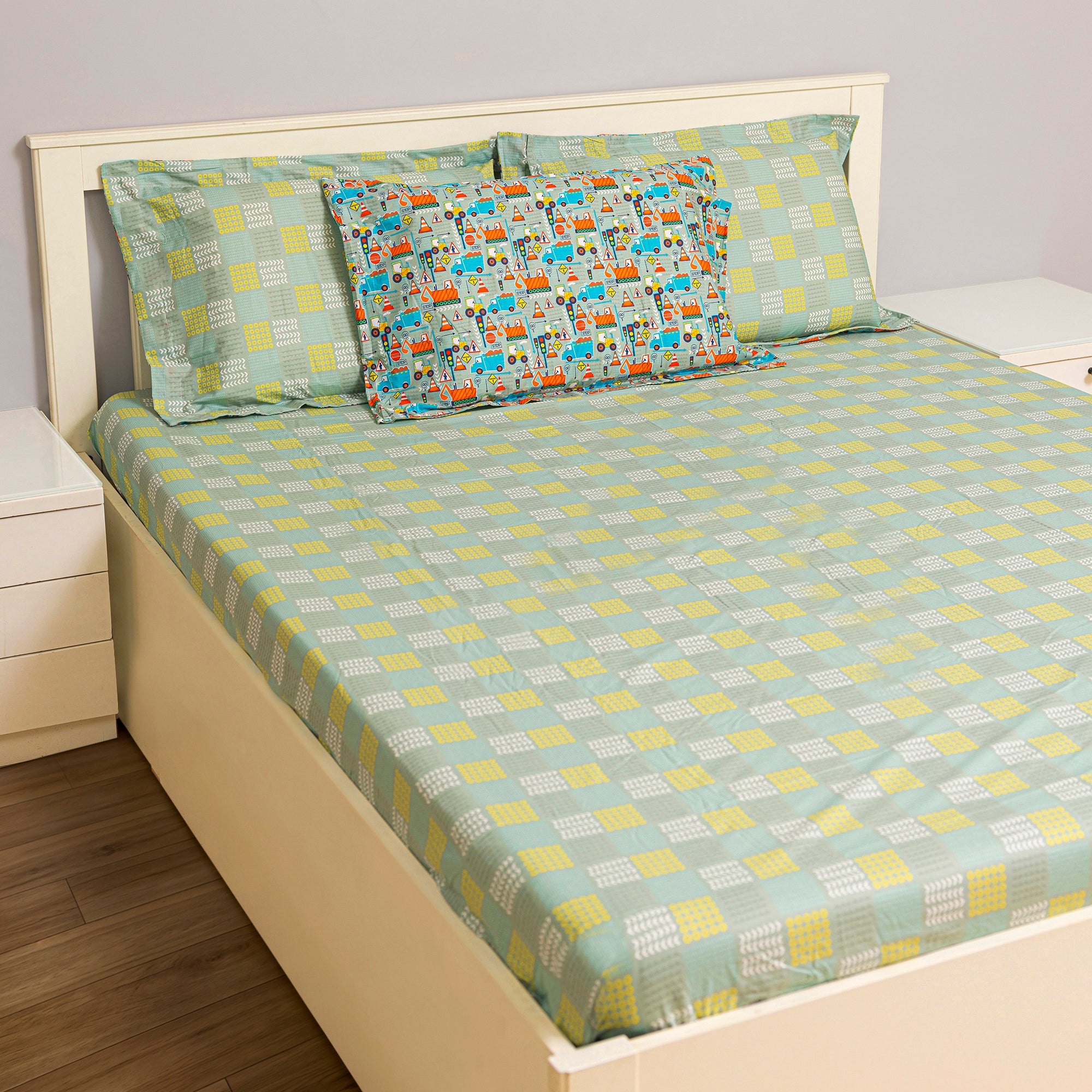 Big Diggers Fitted Sheet Set