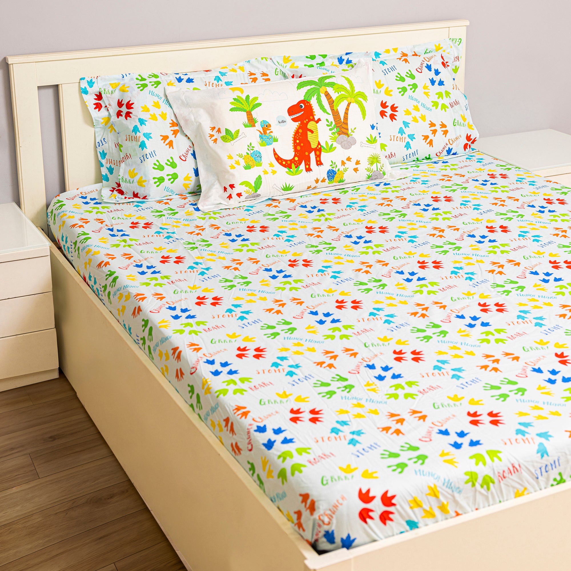 Dinky Dinosaur Fitted Sheet Set