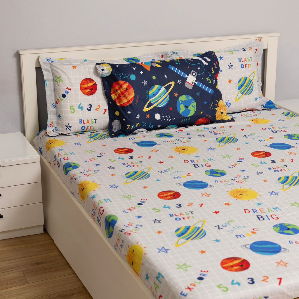 Space Explorer Fitted Sheet Set