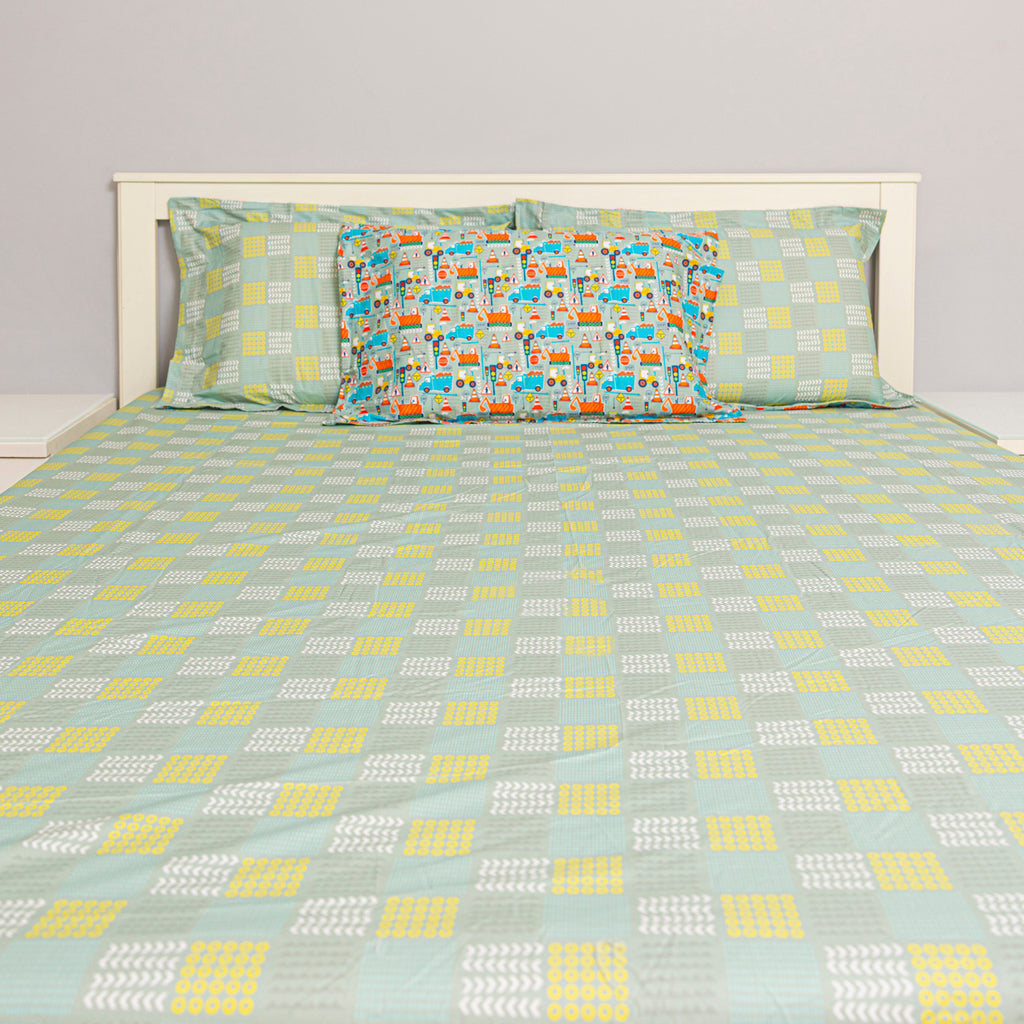 Big Diggers Fitted Sheet Set