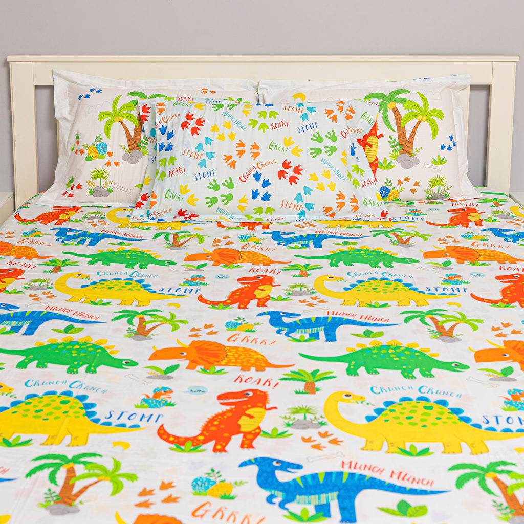 Dinky Dinosaur Flat Sheet Set