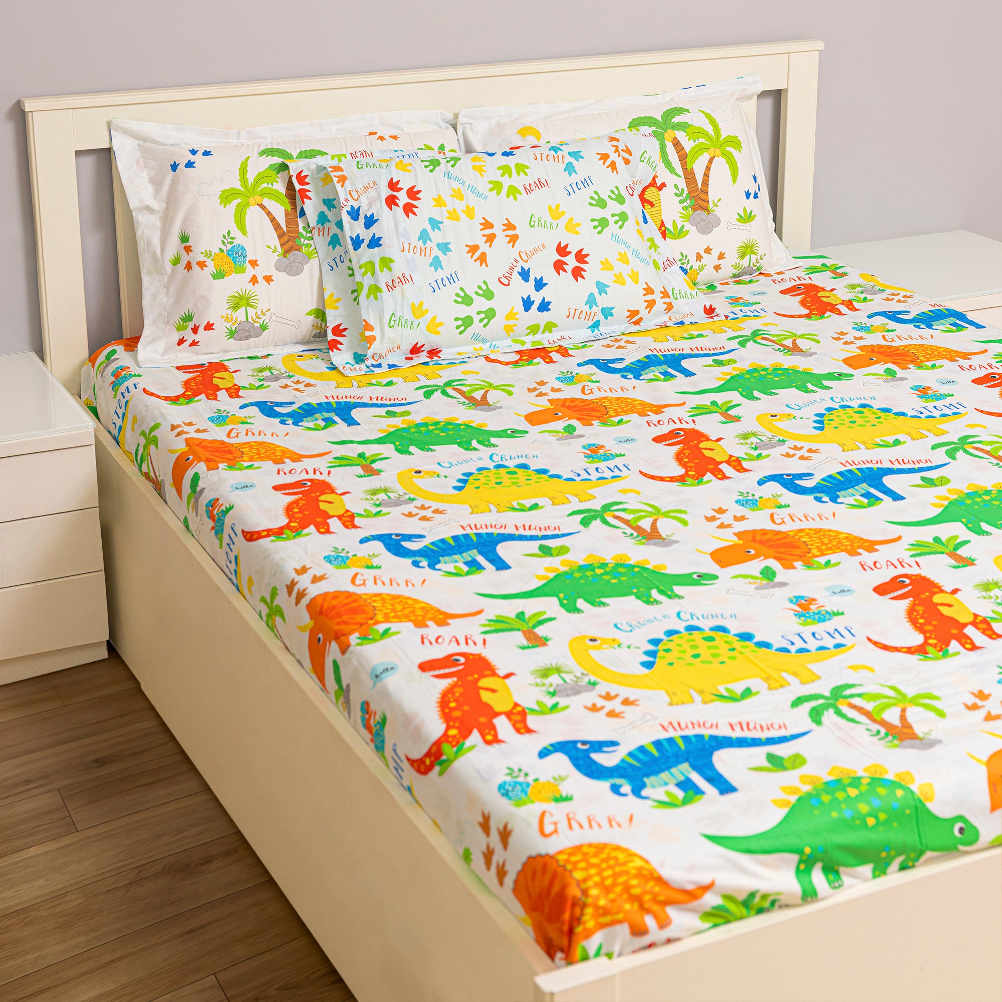 Dinky Dinosaur Flat Sheet Set