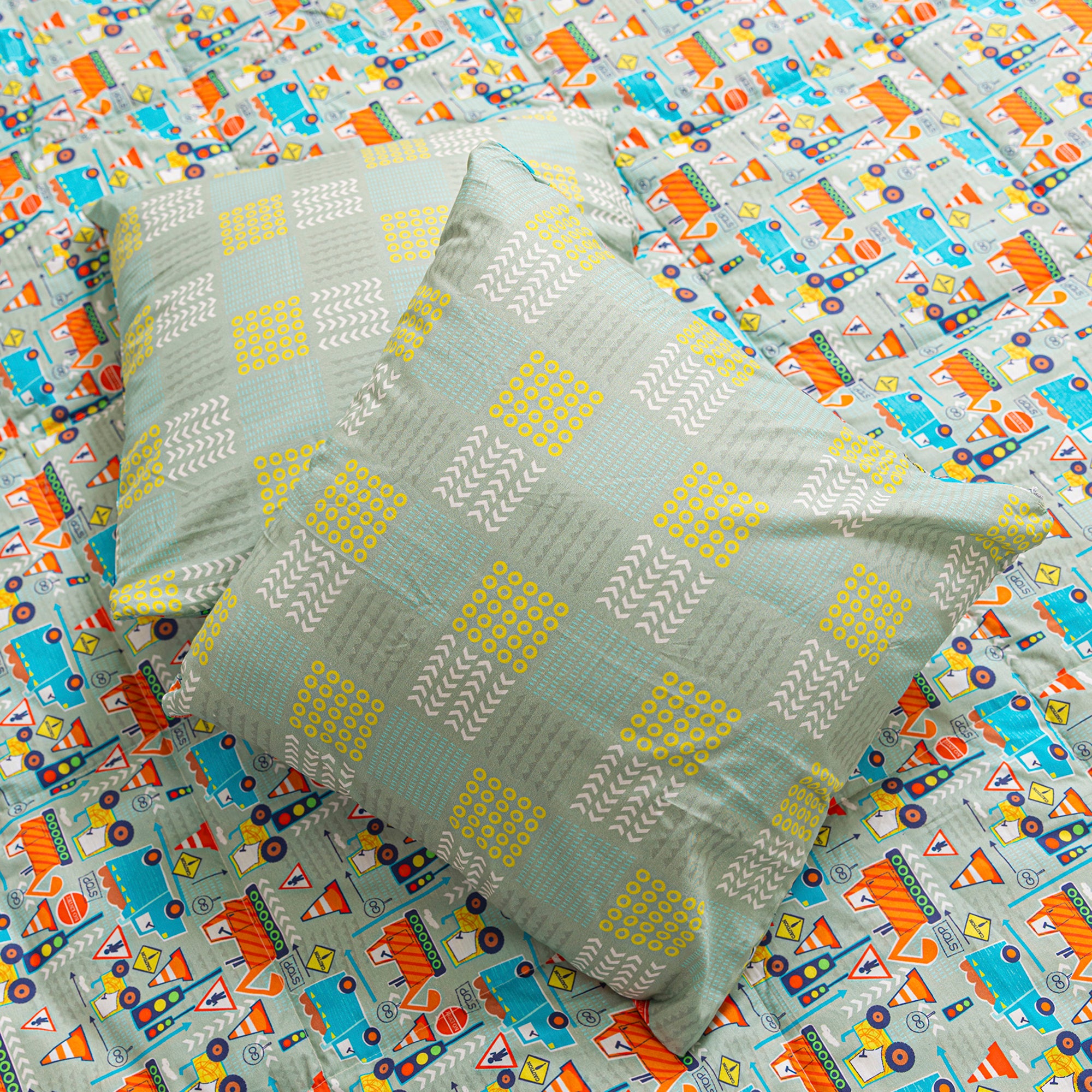 Big Diggers Cushion Covers