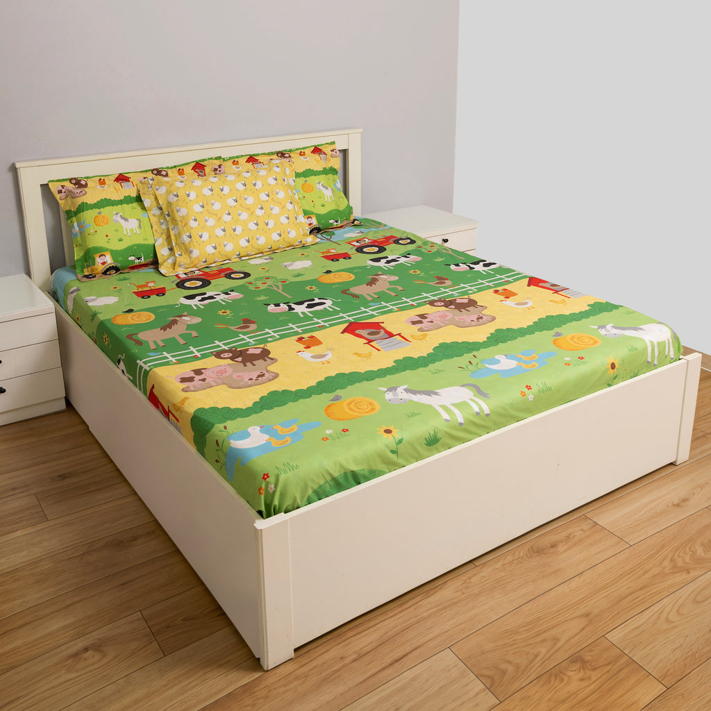 Farm Friends Flat Sheet Set