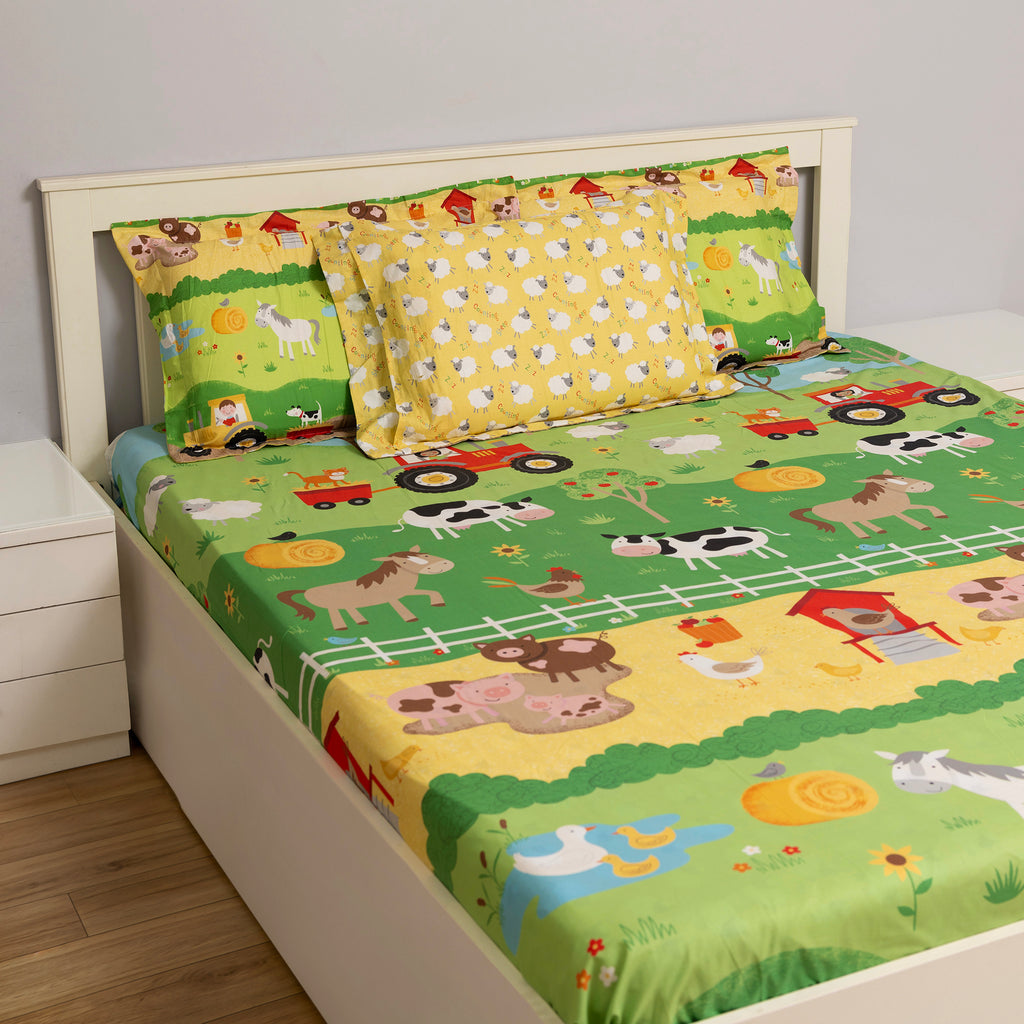 Farm Friends Flat Sheet Set