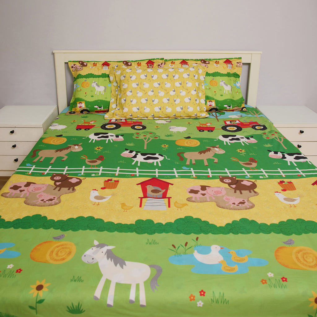 Farm Friends Flat Sheet Set