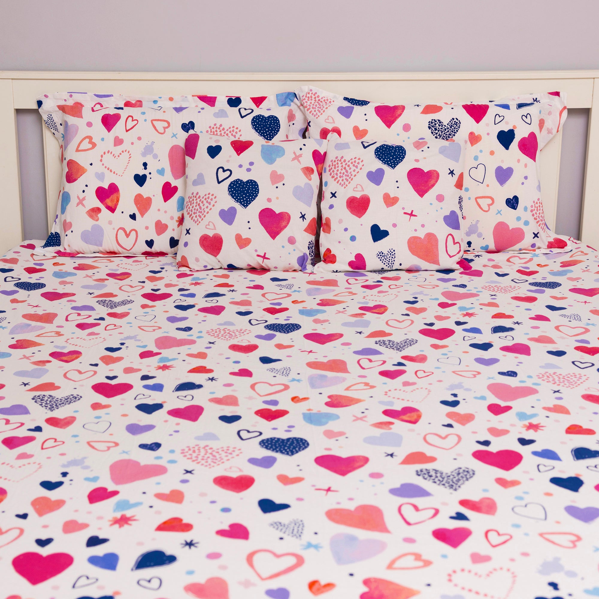 Hearts Flat Sheet Set