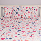 Hearts Fitted Sheet Set