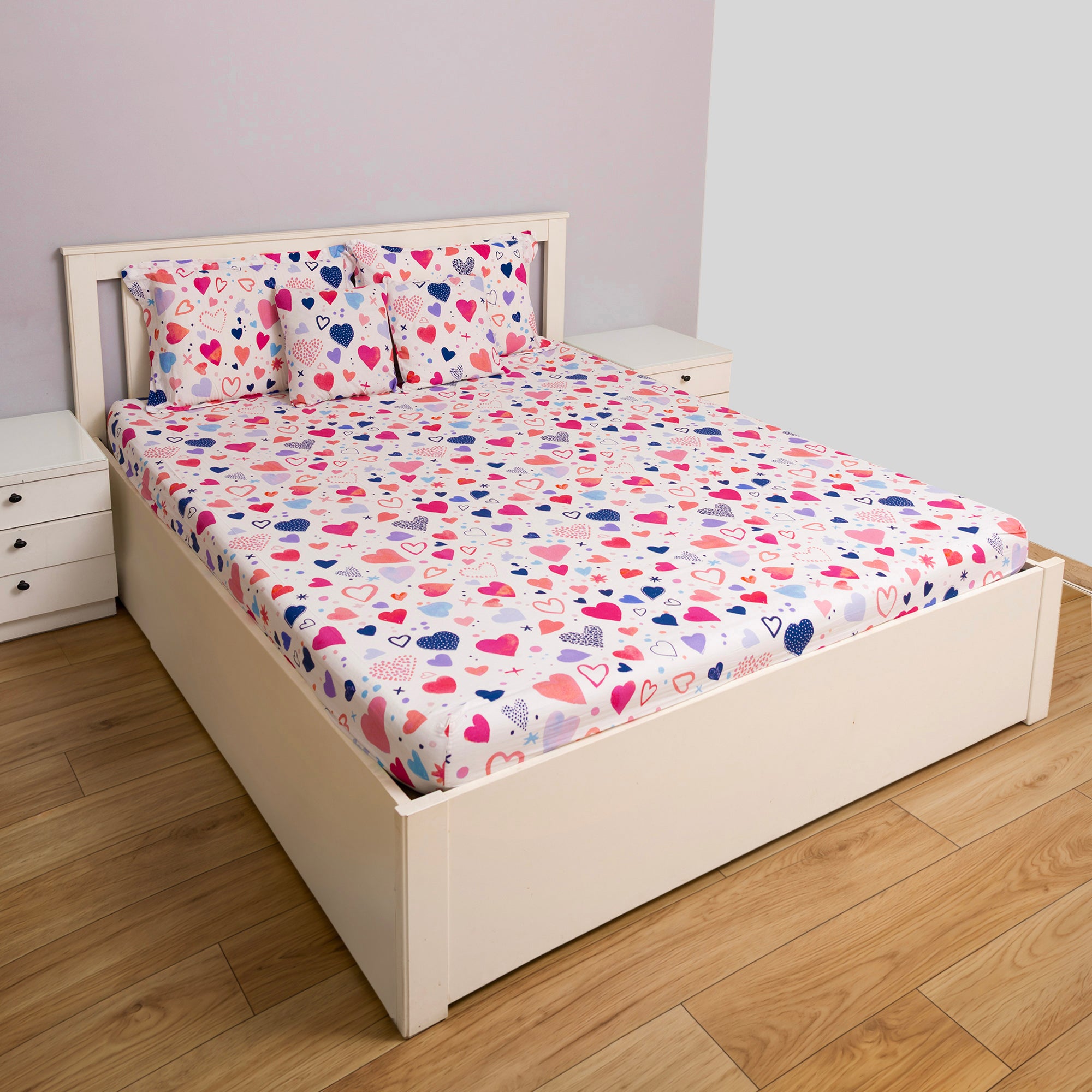 Hearts Flat Sheet Set