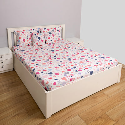 Hearts Fitted Sheet Set