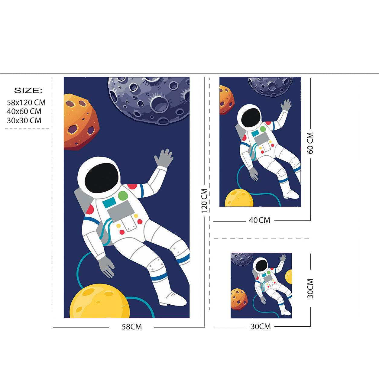 Kids 350 GSM Cotton Bath Towel | Space Explore Print