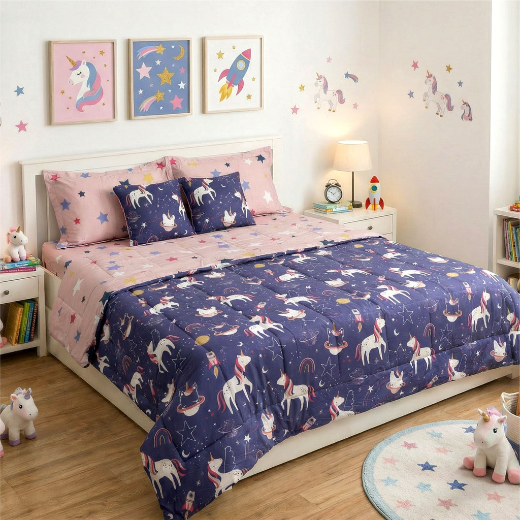 Space Unicorn Comforter Set