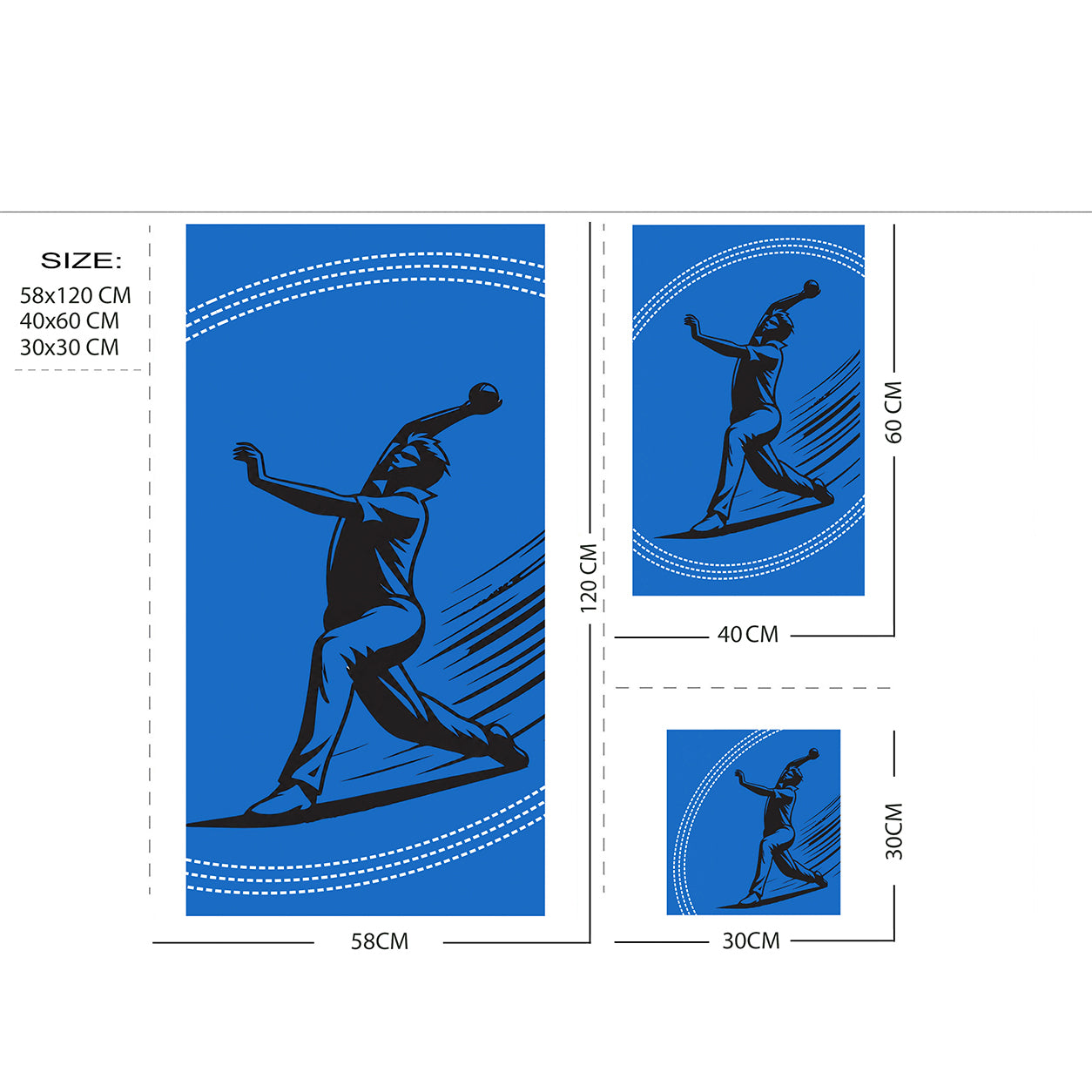 Kids 350 GSM Cotton Face Towel | Cricket Bowler Print