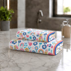 Kids 350 GSM Cotton Face Towel | Flower Garden Print