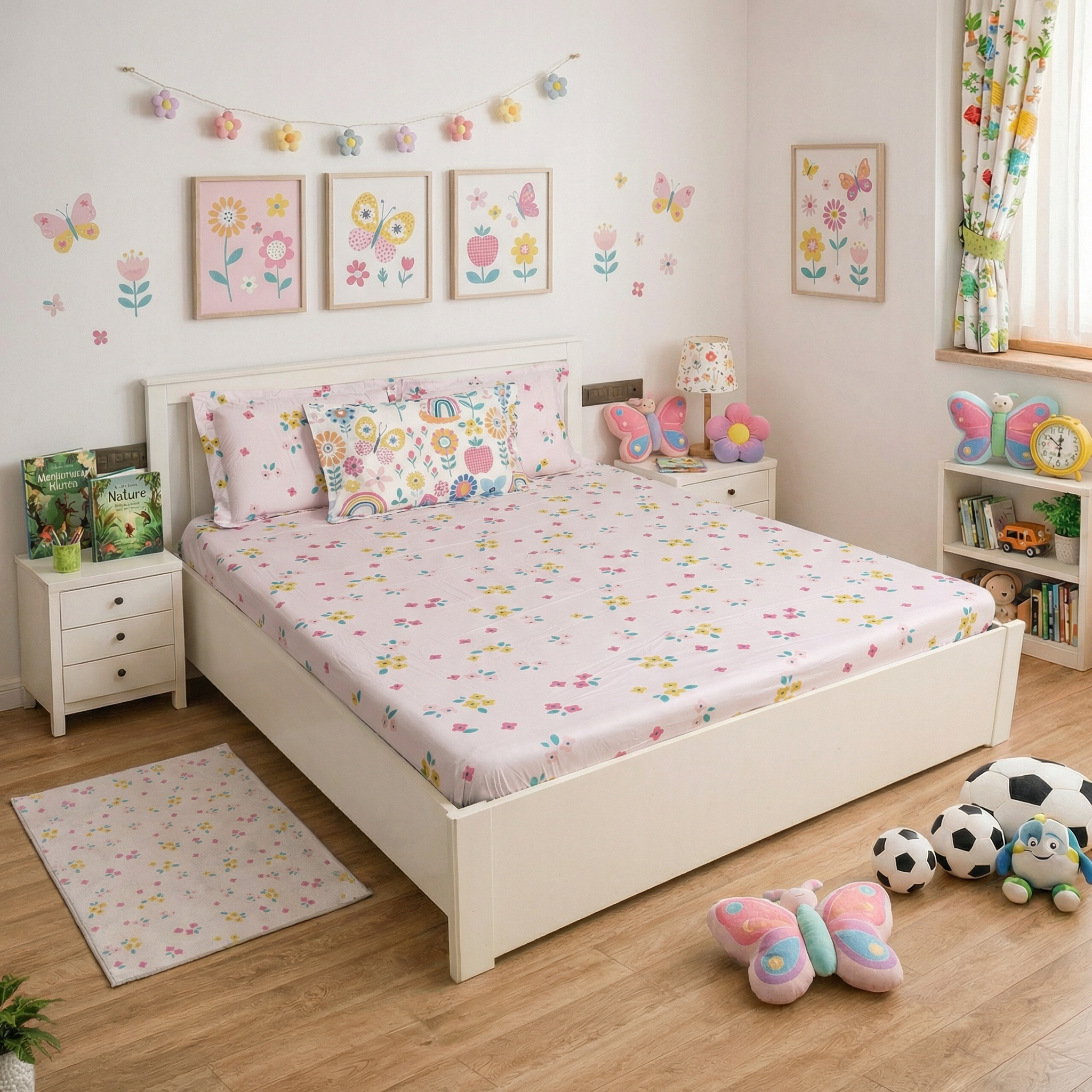 Flower Garden Fitted Sheet Set