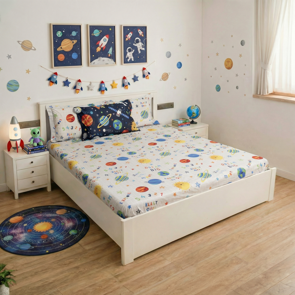 Space Explorer Fitted Sheet Set