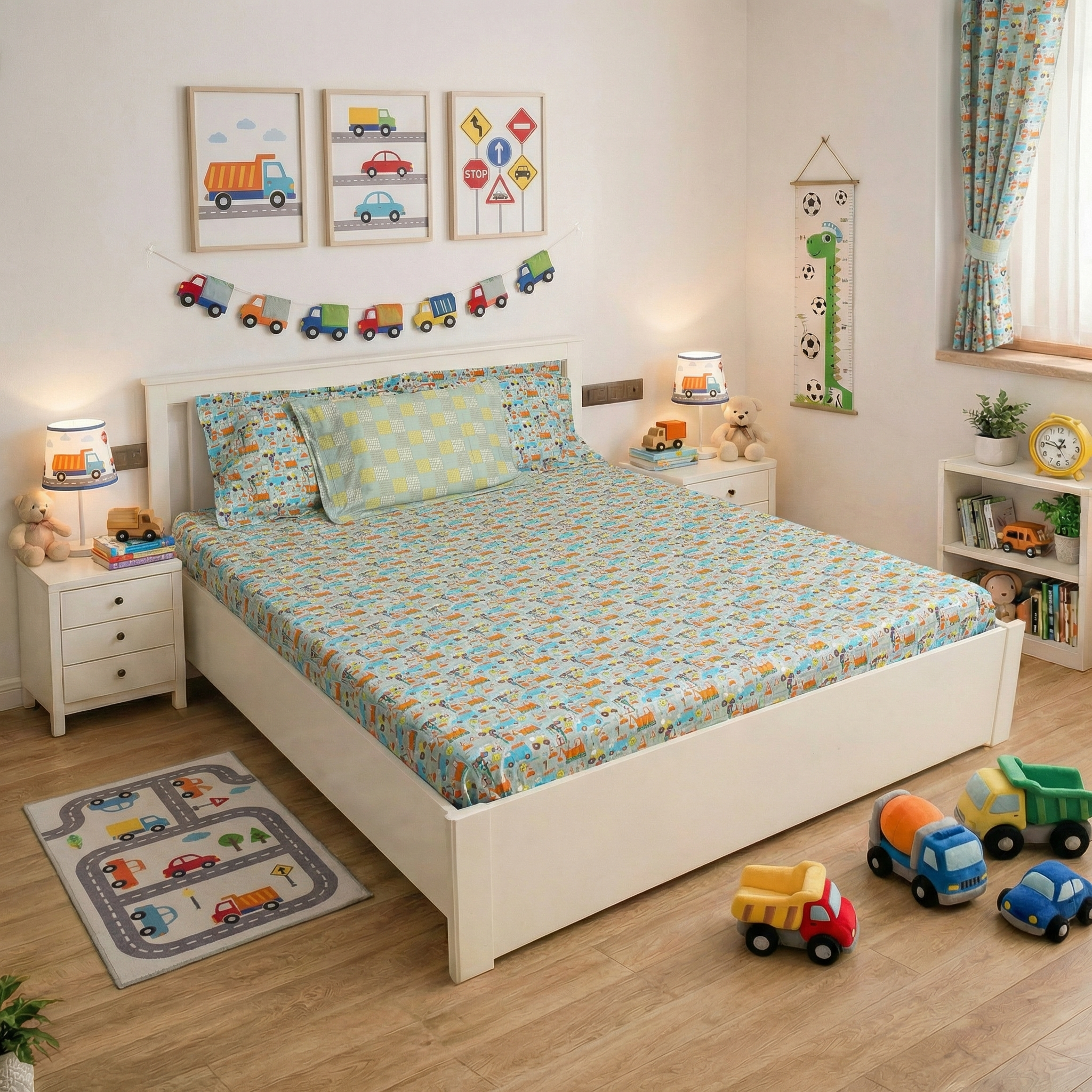 Big Diggers Fitted Sheet Set