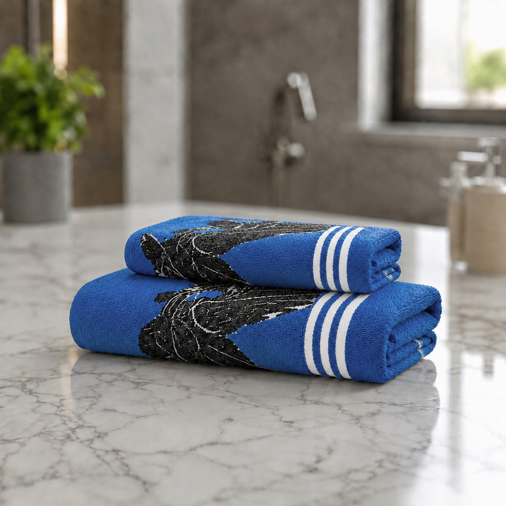 Kids 350 GSM Cotton Face Towel | Cricket Batsman Print