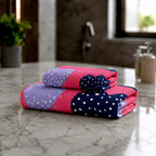 Kids 350 GSM Cotton Face Towel | Hearts Print