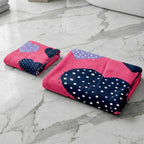 Kids 350 GSM Cotton Face Towel | Hearts Print