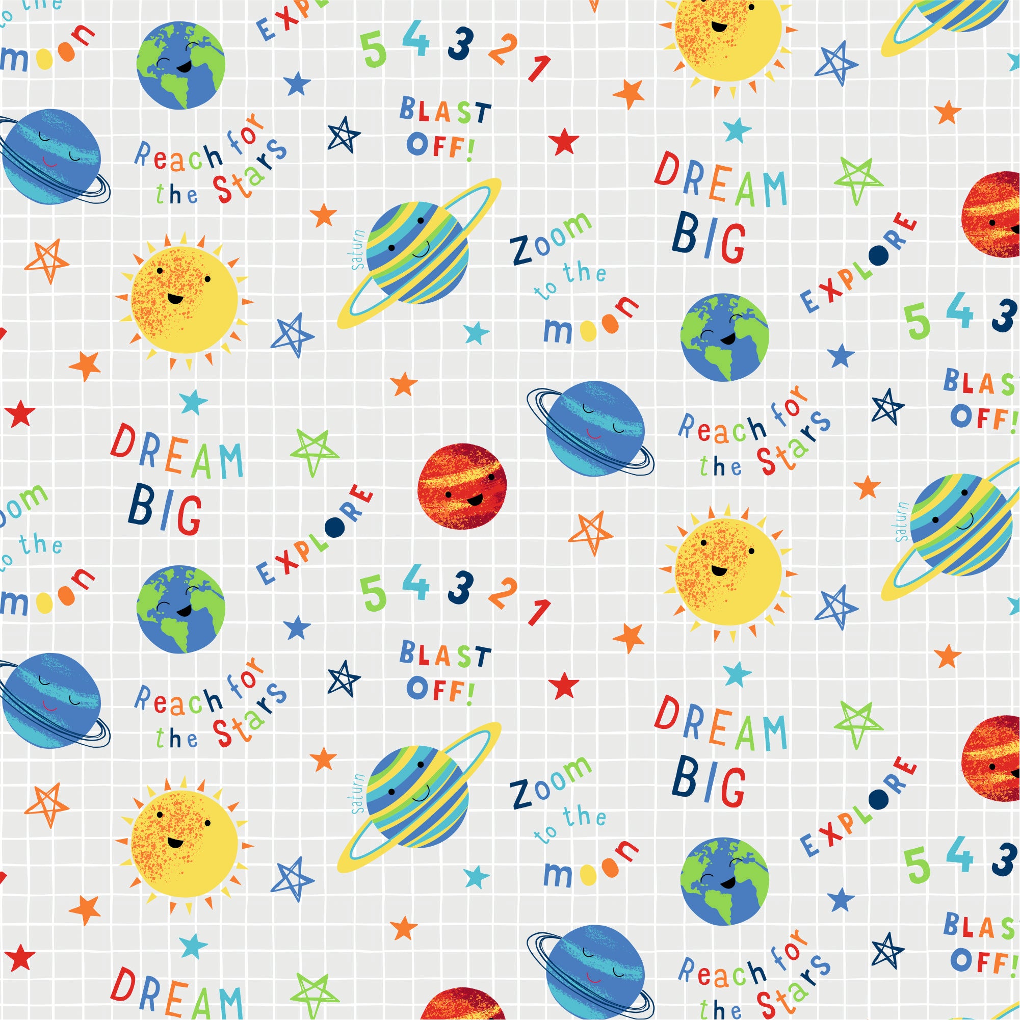 Space Explorer Fitted Sheet Set